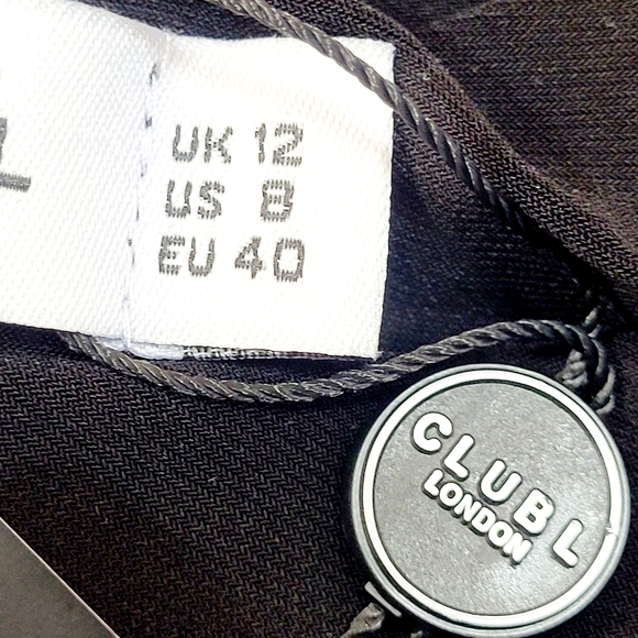 NWT CLUB L London DOLL Maxi Dress One Shoulder Ruched Split Hem Stretch Jersey 8 - Picture 11 of 16